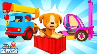 Yardımcı Arabalar - Çizgi film - Konteynerler! Oyuncak arabalar ile eğitici videolar by Mutlu Çocuk 32,153 views 1 month ago 6 minutes, 25 seconds