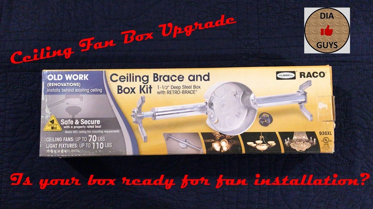 Does your box hold up? Ceiling Fan Box Installation YouTube