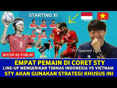 🔴4 PEMAIN DICORET! LINE-UP TIMNAS INDONESIA VS VIETNAM FINAL AFF U23 - STY GUNAKAN STRATEGI INI