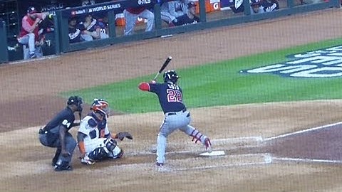 Juan Soto at bat vs. Gerrit Cole...World Series Game 1...Nationals vs. Astros...10/22/19