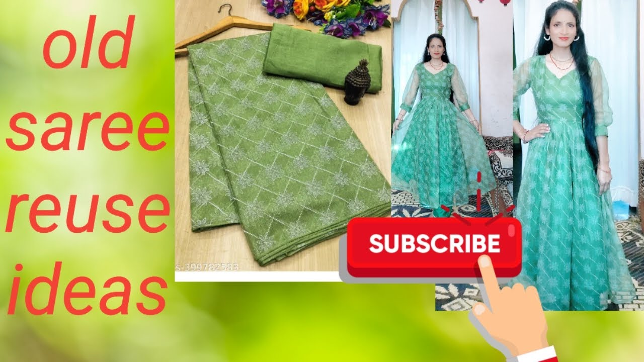 Meesho saree convrt to dress, old saree reuse ideas, saree se anarkali dress