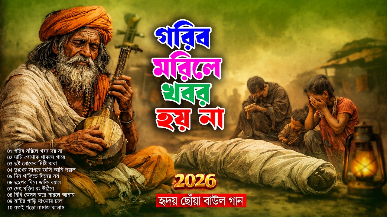গরিব মরিলে খবর হয় না | হৃদয় ছোঁয়া কষ্টের বাউল গান | Liton Roy Baul Song
