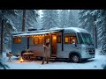 "The Scent of Snow and the Peace of the RV — A Silent Winter Dream ❄️☕"
