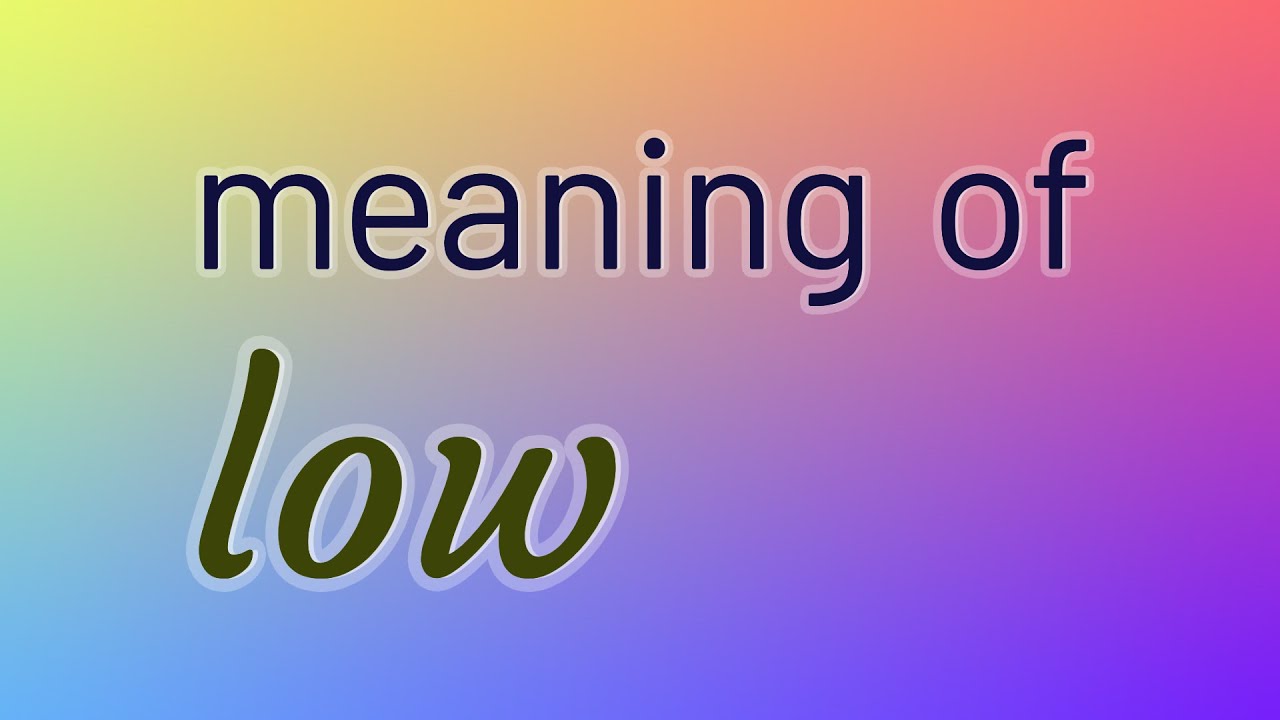 Lowercase logo. Low meaning. Low key. Low meaning. Low meaning.