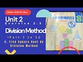Class 8 Unit 2 Exercise 2.3 B. Find the square root by devision method How to find by long division