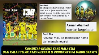 Komentar Kekecewaan Fans Malaysia Usai Dibantai Tim Nasional Vietnam, Ranking FIFA Anjlok Drastis!