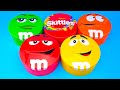 ASMR Unboxing Rainbow Skittles &amp; M&amp;M’s | Satisfying Candy Sounds and Vibrant Colorful Tins
