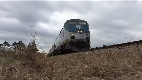 Amtrak 90 Highballing thru goose creek with double baggage cars