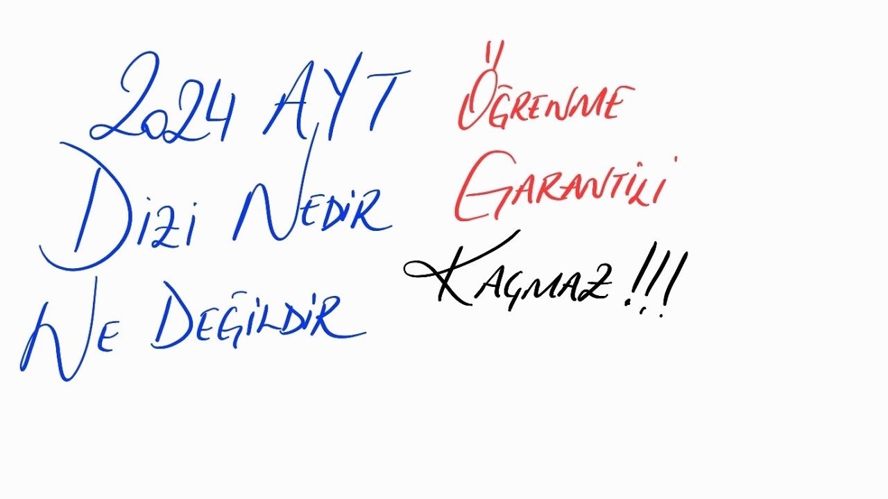 Ayt d z ler anlamayan kalmasin 2 net cepte youtube