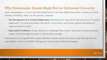Resolving Email Delivery Issues: Why Some Emails from Nodemailer May Land in Spam