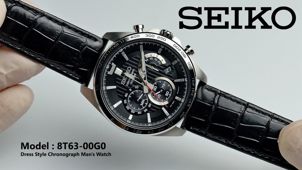 Seiko 8T63-00G0 Dress Style Chronograph Man's Watch - YouTube