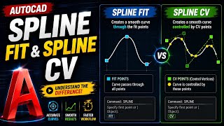 Spline Fit & Spline CV in AutoCad #civilengineering #autocad #study #learning 