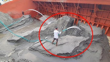 Unloading sand form ship barge unloading video sand unloading video Part-345(11 SEPTEMBER  2025)