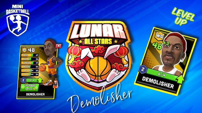 Mini BasketBall - New Mythical Join the Team! Demolisher! Level Up! Gold  League Arena! 