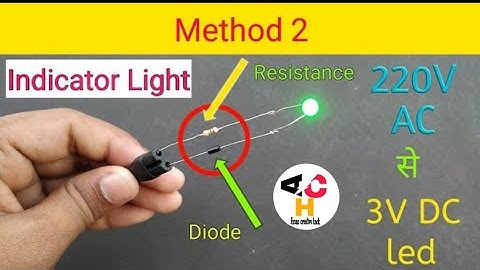 5MM Led directly with 220v|Led Indicator|how to glow LED from 220 volt AC|