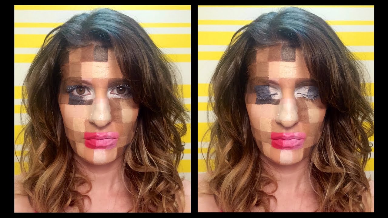 PIXELATED Face Painting Tutorial YouTube