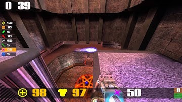 Quake 3 CPMA: Sab0o showing off a bug on pro-q3dm6 in CPMA