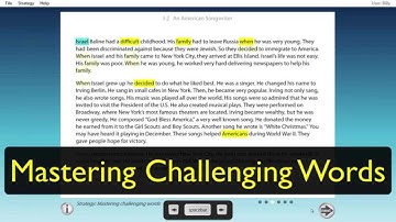 Developing Reading Fluency: Student - Mastering Challenging Words