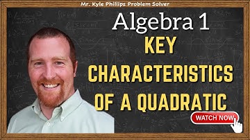 Characteristics of a Quadratic in Vertex Form