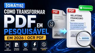 [Grátis] Como transformar PDF em pesquisável em 2026 | OCR PDF