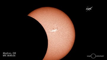 NASA Eclipse 2017: Post-totality from Madras, Oregon
