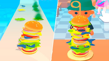 Burger Rush Games All Levels Gameplay iOS,Android Walkthrough Mobile New Trailer Pro Level OHRSVX