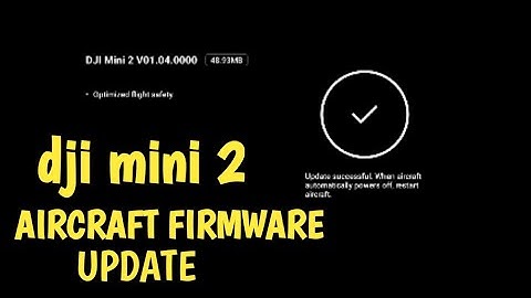 dji mini 2 1.04.0000 firmware update video