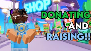 DONATING to FANS live in PLS DONATE!! || FREE ROBUX LIVE STREAM! (Live )