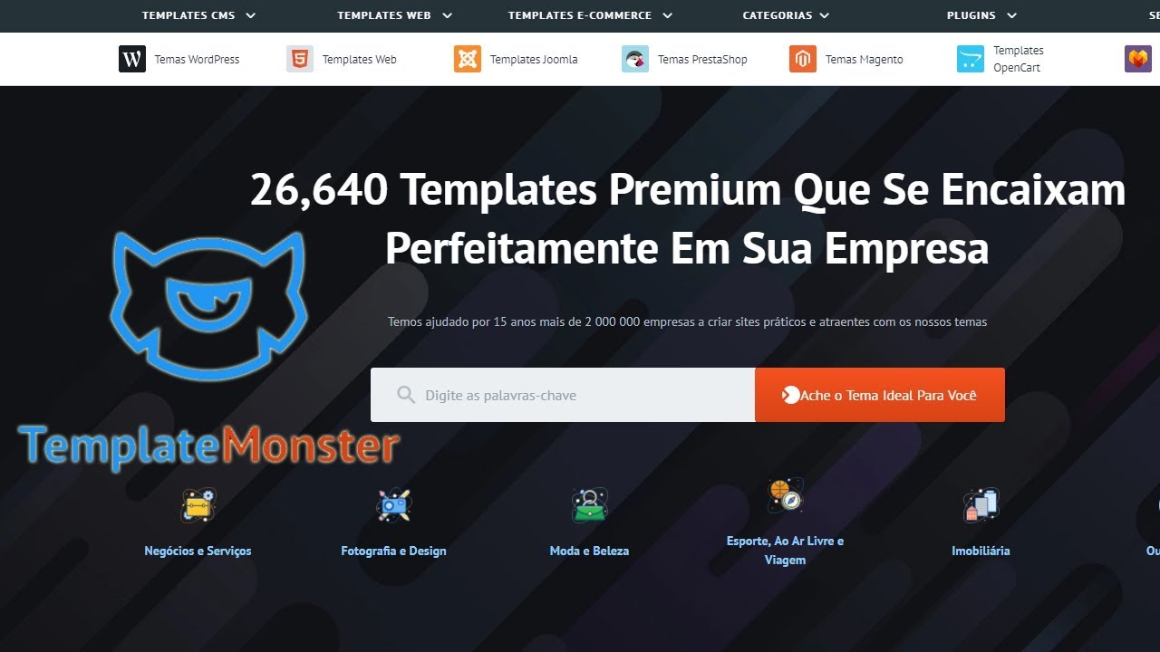 Como criar um Site como o meu, usando TemplateMonster! - YouTube