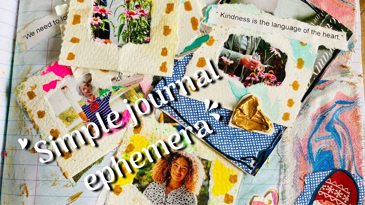 simple faux photo slides art journal ephemera #junkjournal PROCESS VIDEO