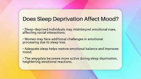 Does Sleep Deprivation Affect Mood? - Inside Body Image
