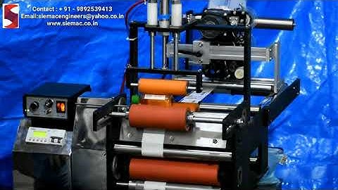 Round bottle labeling machine l Thermal ribbon batch code