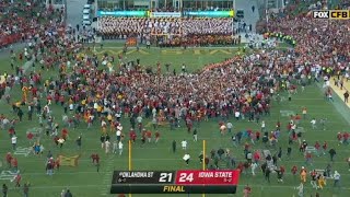 Iowa State Upsets #8 Oklahoma State and rushes field 2021 College Football