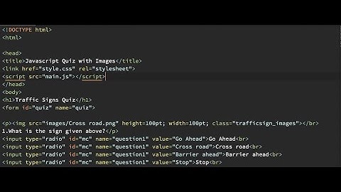 Quiz with Images using Javascript, HTML and CSS