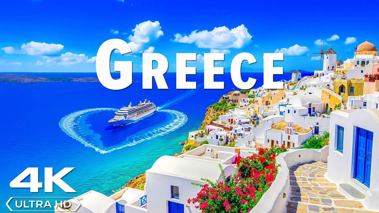 [4K] Greece 🇬🇷 Santorini, Mykonos & Mediterranean Paradise