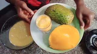 HOW TO PREPARE MANGO AND SOURSOP SMOOTHIE AT HOME.