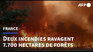 Incendies en Gironde: 11.000 personnes évacuées et 7.700 hectares ravagés | AFP