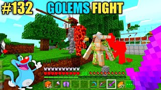 #132 | Minecraft | Bad Golems Vs Good Golems | Oggy And Jack | Minecraft Pe | In Hindi |