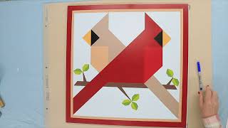 Barn Quilt: Male and Female Cardinals #Free Pattern Video #29