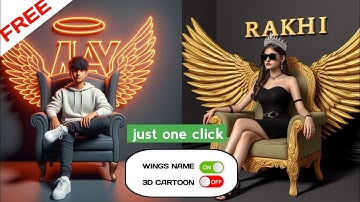 How To Create 3D Ai Wings Name Images | Bing ai viral editing | Bing image creator tutorial FREE