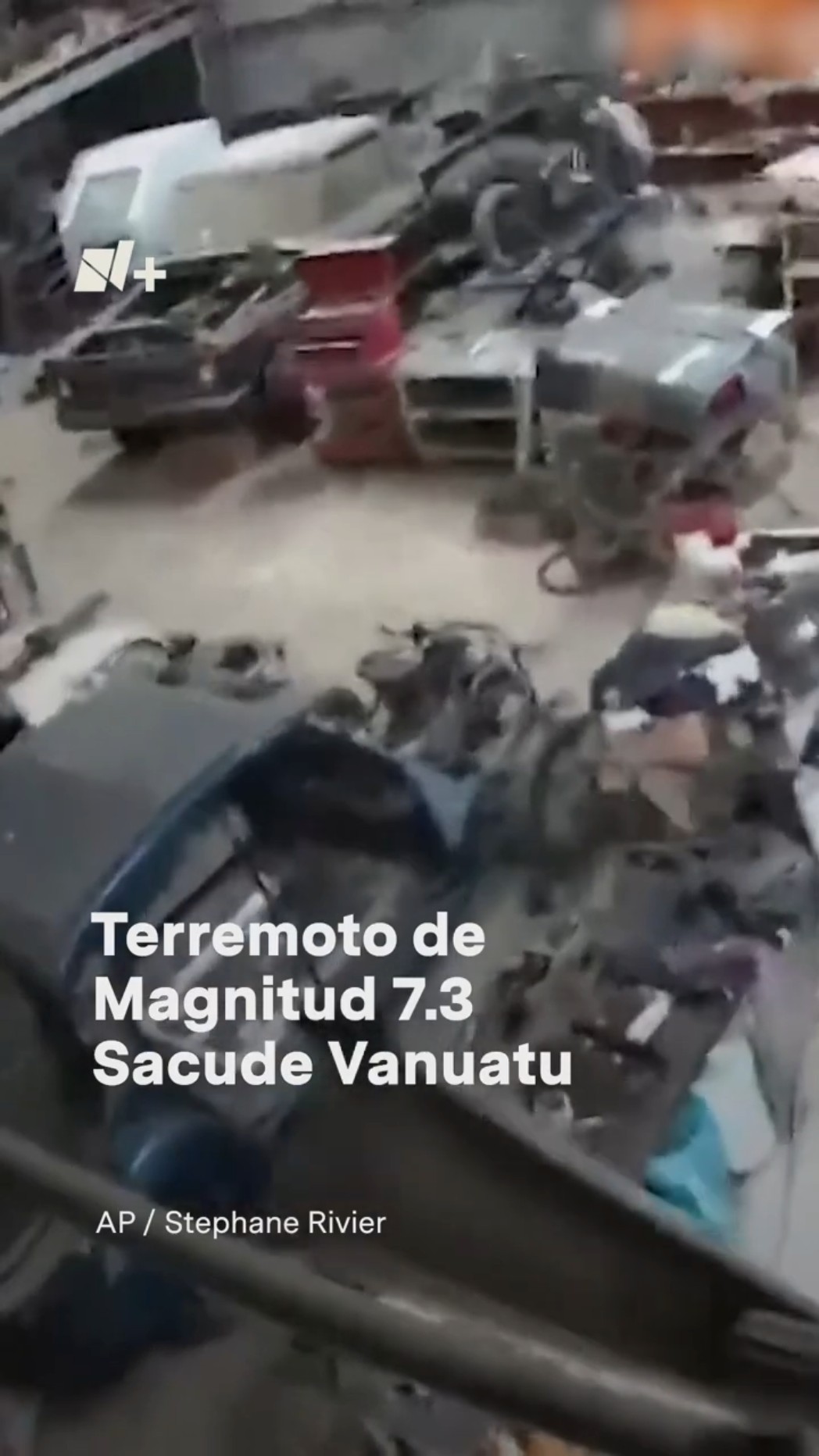 Cámara grabó momento exacto en que inició el terremoto de Vanuatu - N+ #Shorts