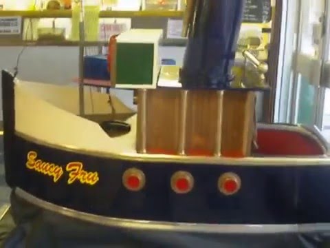 1950s Coin Operated Tug Boat Kiddie Ride - Saucy Sue - YouTube