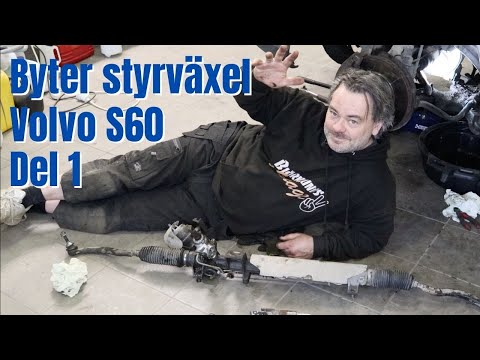 Byter styrväxel på en Volvo S60 -04. Läcker servoolja. Del 1 - Demonteringen.