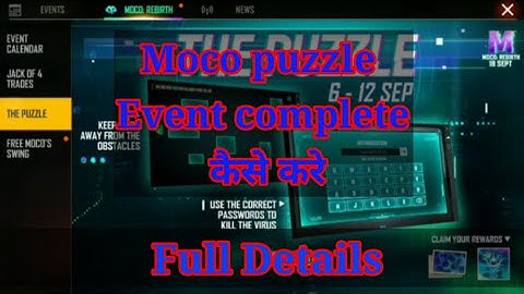 FF Moco puzzle event||How to complete the Moco puzzle event || मोको puzzle event को कैसे पूरा करें |