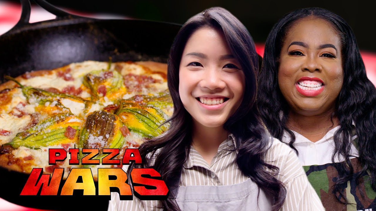 Inga Lam and Nicole Russell Make Cast Iron Pizza | Pizza Wars | First We Feast