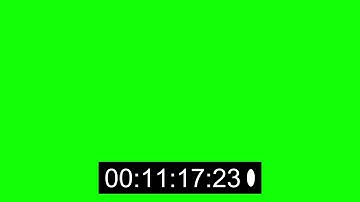 1 Hour TimeCode Counter   4K Green screen FREE high quality effects