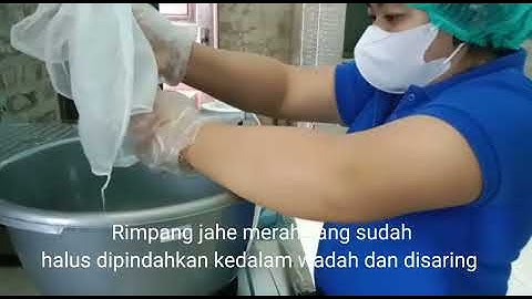 Proses pembuatan sirup Jahe Merah