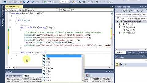 C#  Recursion  sum of first N numbers