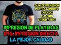 IMPRESION DTG IMPRESORA EPSON F2100 DIRECTO A PRENDA APLICACION Y PROCESO DE CAMISETAS DE CALIDAD