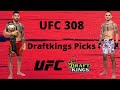 UFC 308 Draftkings Picks